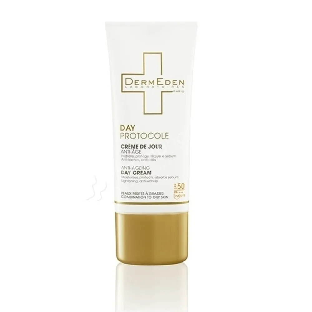 کرم روز ضد چروک پوست چرب SPF 50 دی پروتکل درمدن 